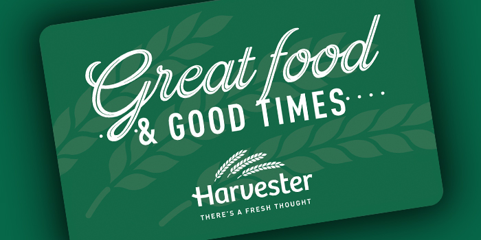Harvester Gift Voucher at The Timberdine in Worcester